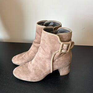 White Mountain Tan Suede Booties